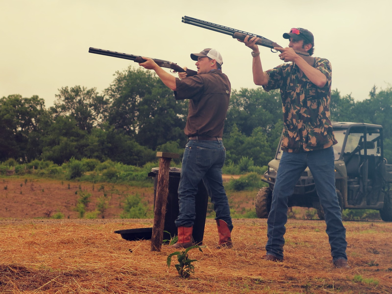 hunters at sporting clays at Mossy Oak Properties Charity Event