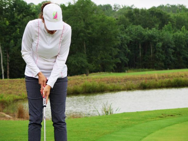 woman golfer in golf tournament at Mossy Oak Properties Charity Golf Tournament
