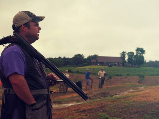 standing hunters at sporting clays at Mossy Oak Properties Charity Event