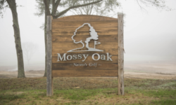 mossy oak golf natures course wooden sign